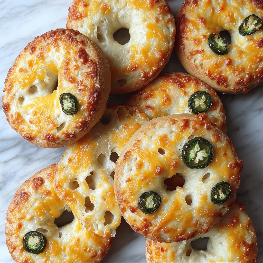 Spice Up Mornings with Jalapeno Cheddar Greek Yogurt Bagels Recipe - Recipe Image
