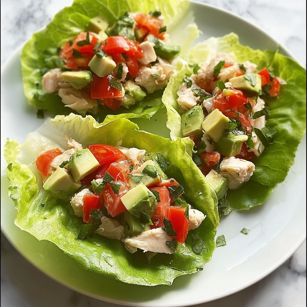 Crispy BLT Chicken Salad Lettuce Wraps for Guilt-Free Flavor Recipe - Recipe Image