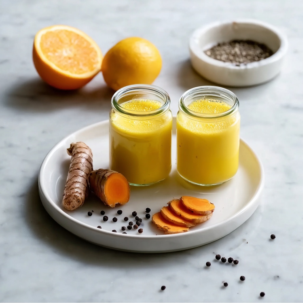 Lemon Ginger Turmeric Wellness Shots Recipe - Recipe Image
