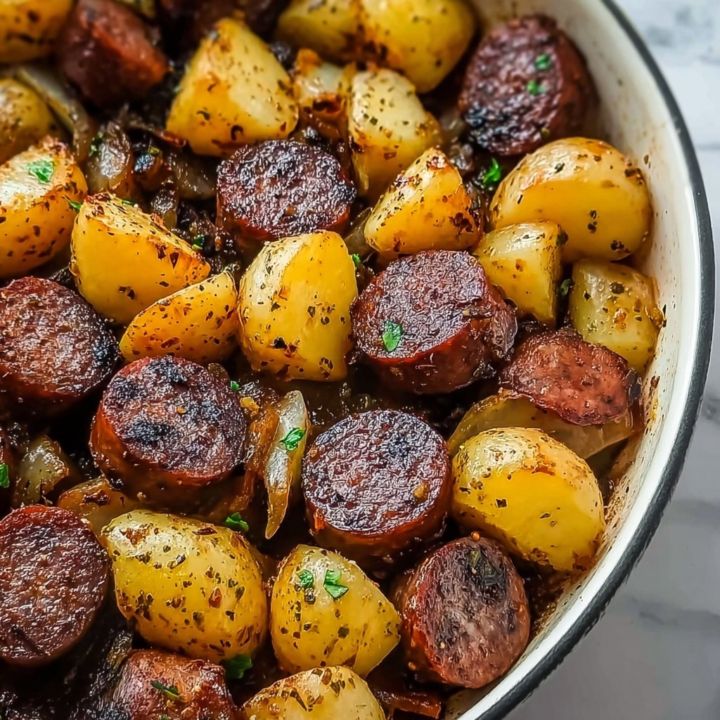 One Pan Kielbasa and Potatoes (Quick & Flavorful) Recipe - Recipe Image