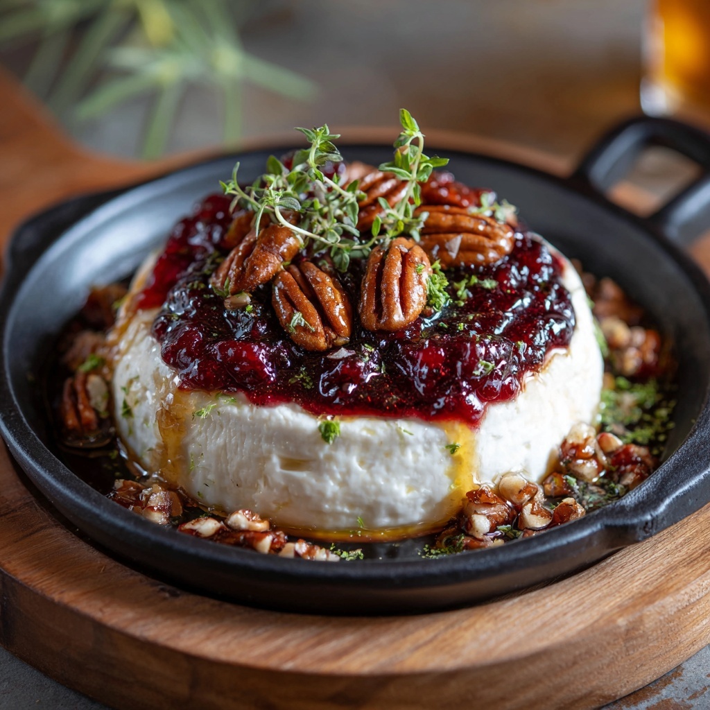 Baked Brie with Fig Jam and Pecans Recipe - Recipe Image