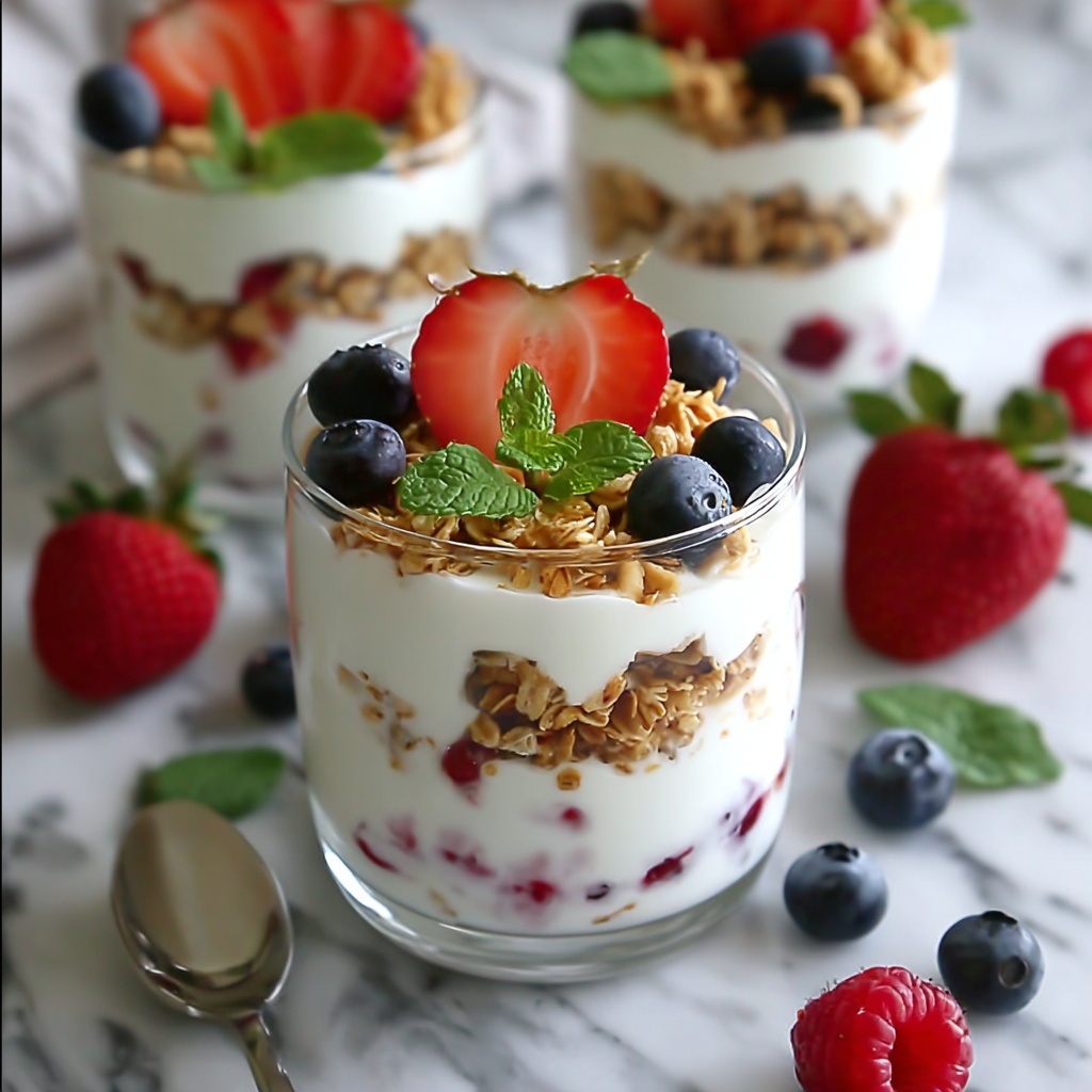 Yogurt Parfait Christmas Cups: 5 Layers of Festive Joy Recipe - Recipe Image