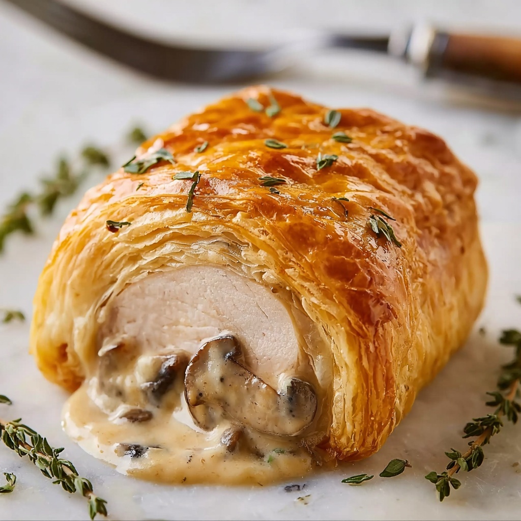 Chicken Wellington with Dijon Cream Sauce Recipe - Recipe Image