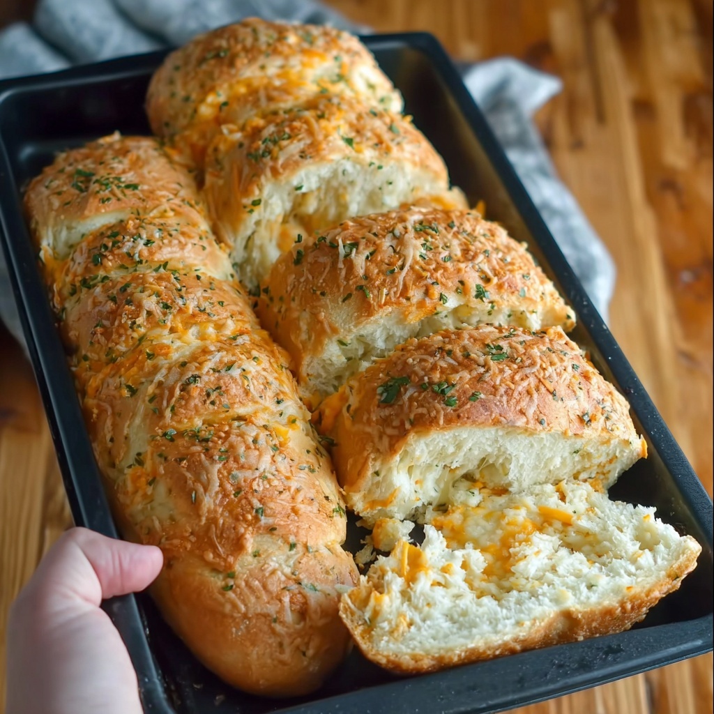 Homemade Italian Herb Bread Rolls with Cheesy Topping Recipe - Recipe Image