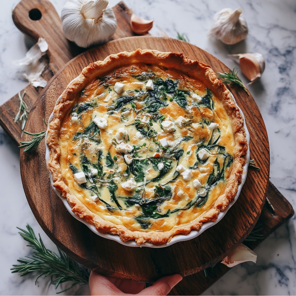 Spinach & Feta Quiche Recipe - Recipe Image