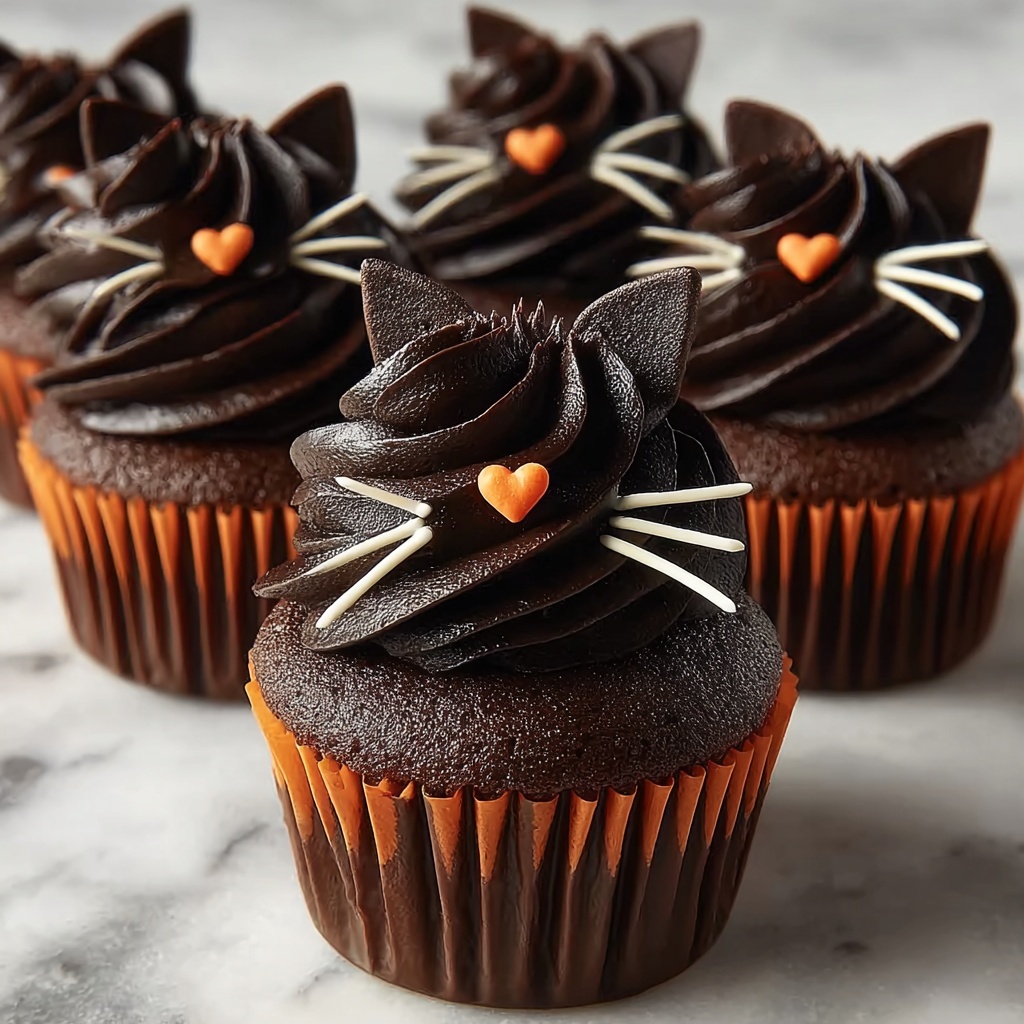 Black Cat Cupcakes Recipe - Recipe Image