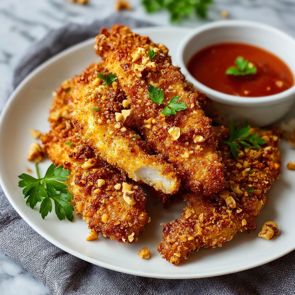 Crispy Pecan Crusted Chicken Tenders Recipe - Recipe Image