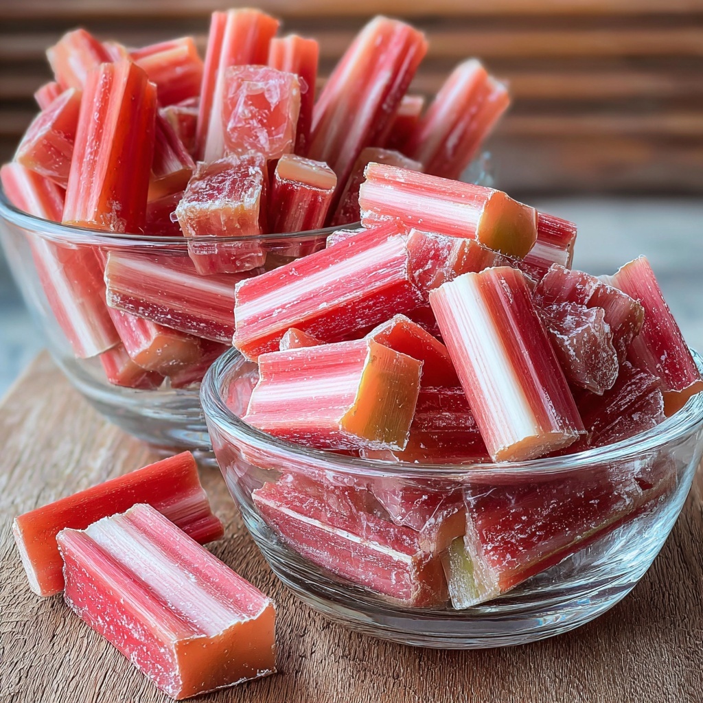 Deliciously Sweet Candied Rhubarb Recipe - Recipe Image