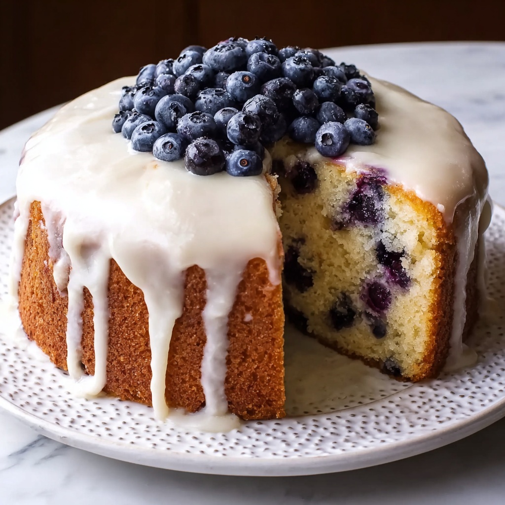 Blueberry Chiffon Cake with Whipped Cream Frosting Recipe - Recipe Image
