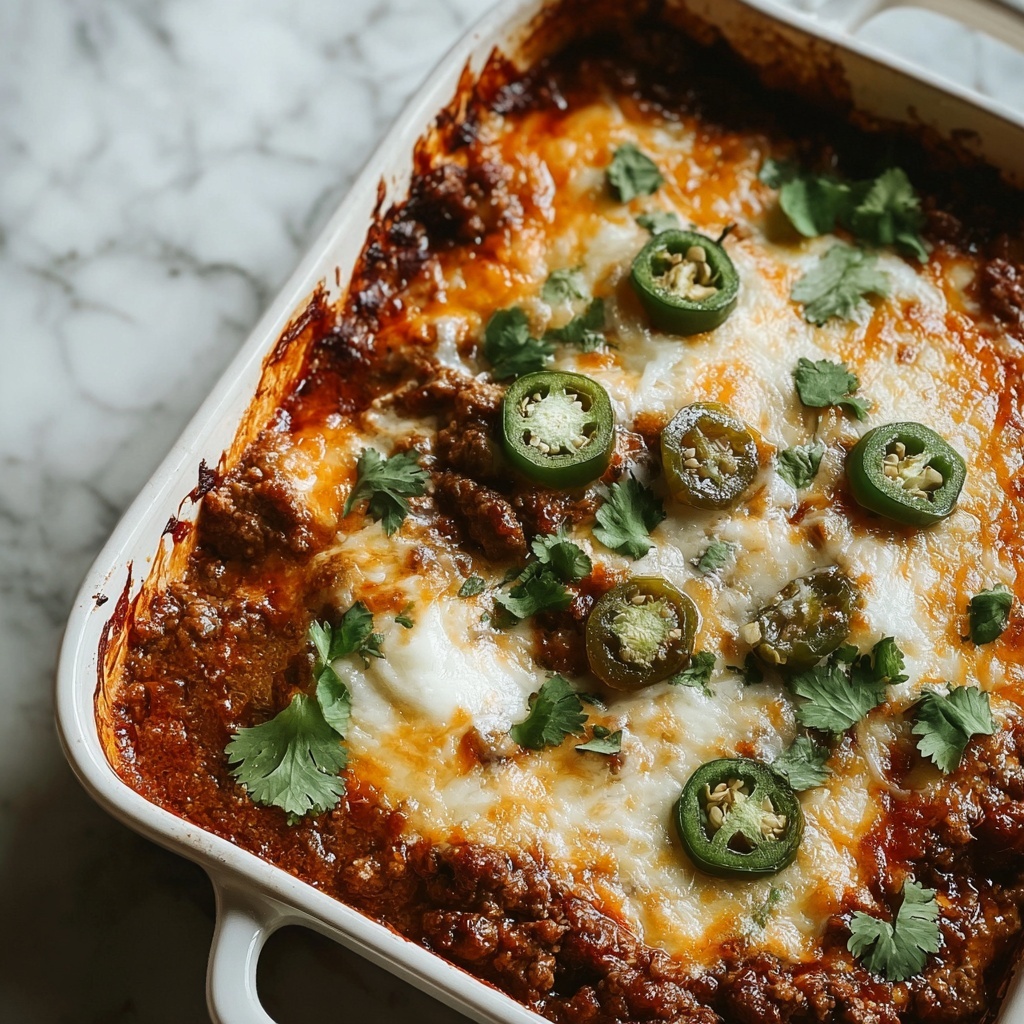Baked Beef Chiles Rellenos Casserole: Comfort in Every Bite Recipe - Recipe Image