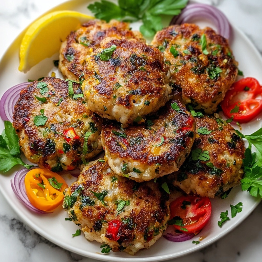 Mediterranean Chicken Patties Recipe - Recipe Image