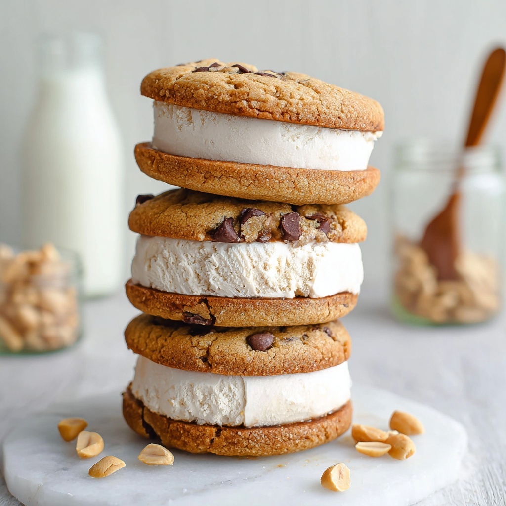 Vegan Banana Ice Cream Sandwiches with Peanut Butter and Chocolate Recipe - Recipe Image