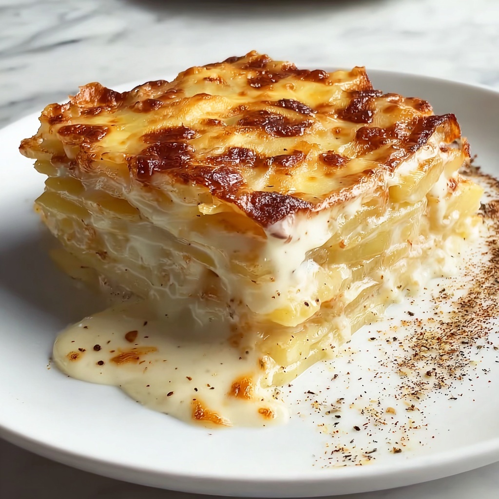Cheesy Potato Gratin: 5 Layers of Comforting Delight Recipe - Recipe Image