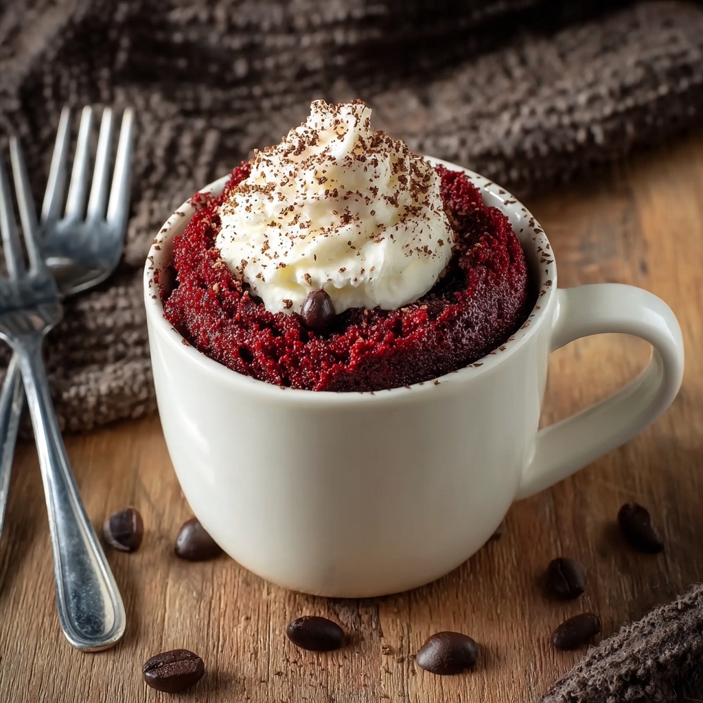 Keto Red Velvet Mug Cake Recipe - Recipe Image