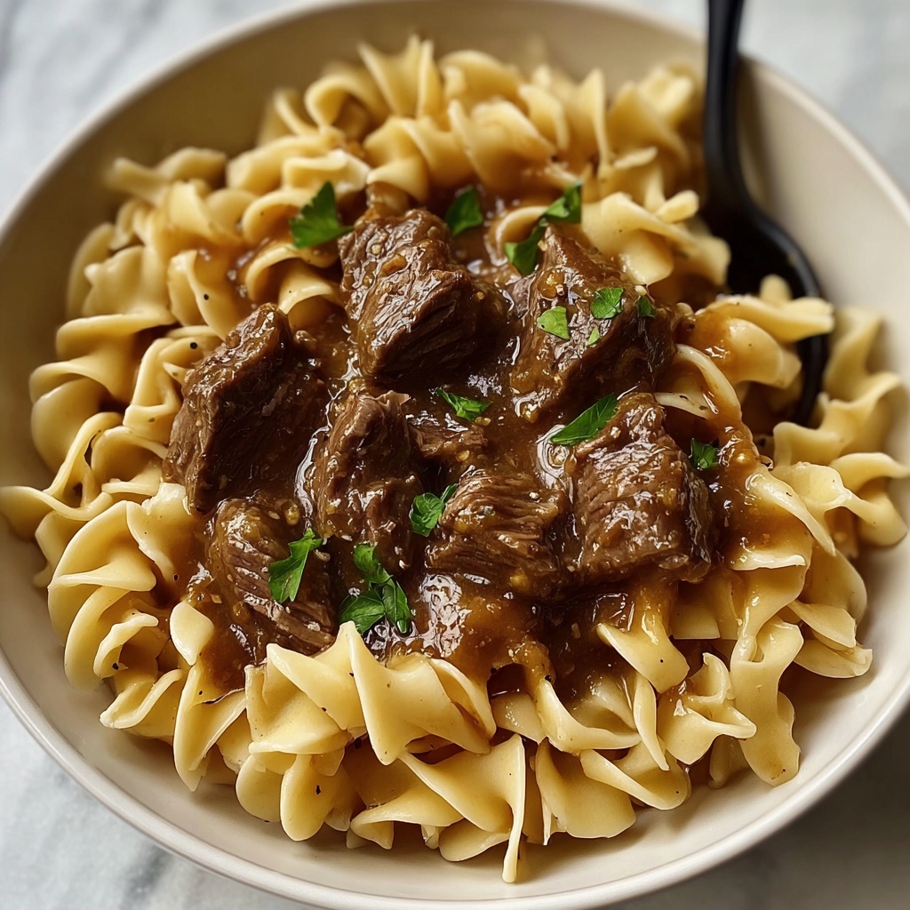 Slow Cooker Beef and Noodles Recipe - Recipe Image