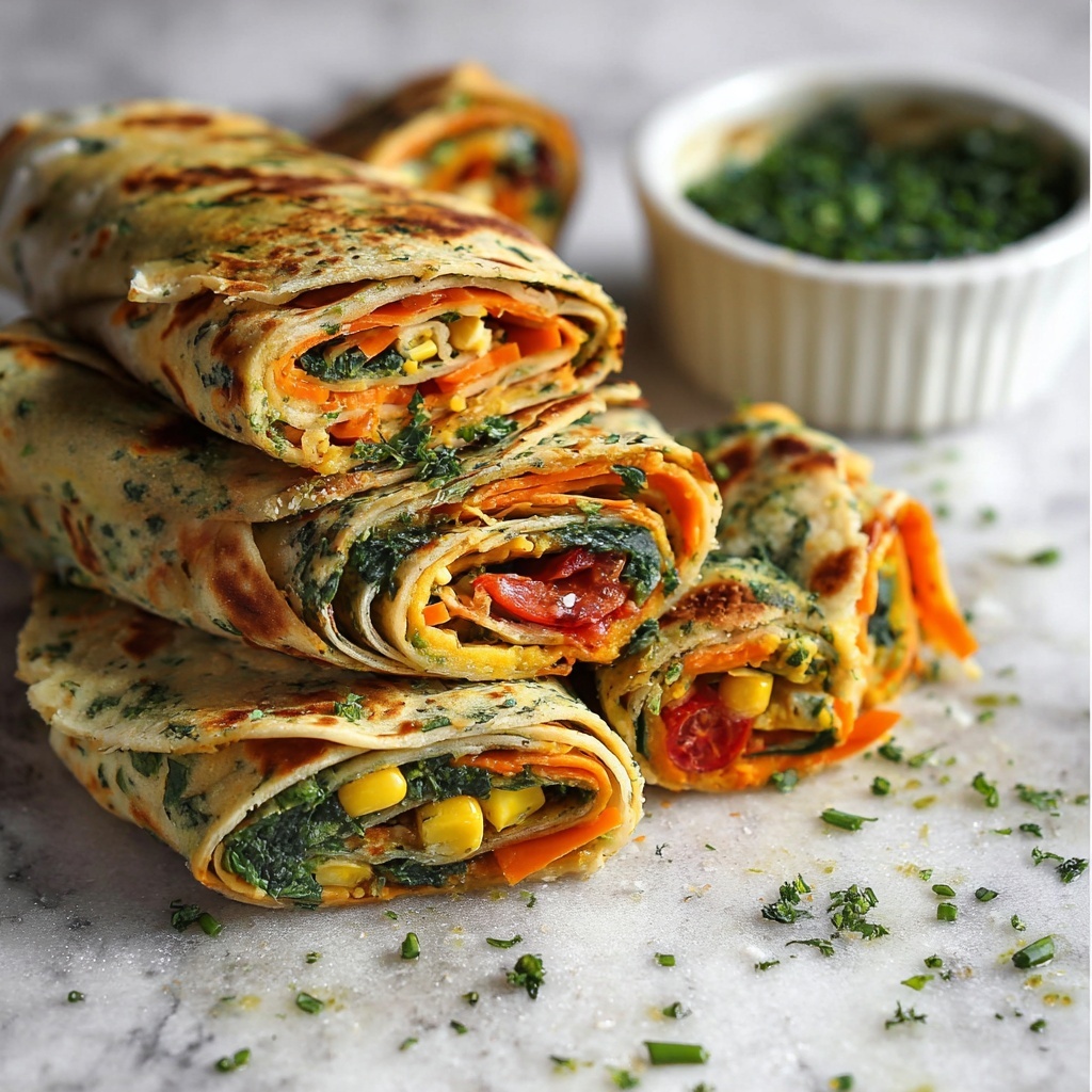 Fresh Vegetable Tortilla Roll Ups Recipe - Recipe Image