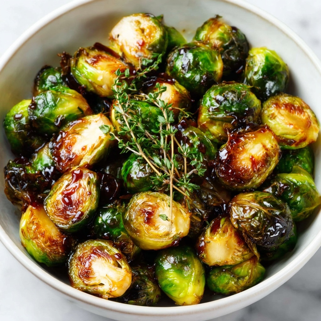 Honey Balsamic Roasted Brussels Sprouts with Walnuts and Feta Recipe - Recipe Image
