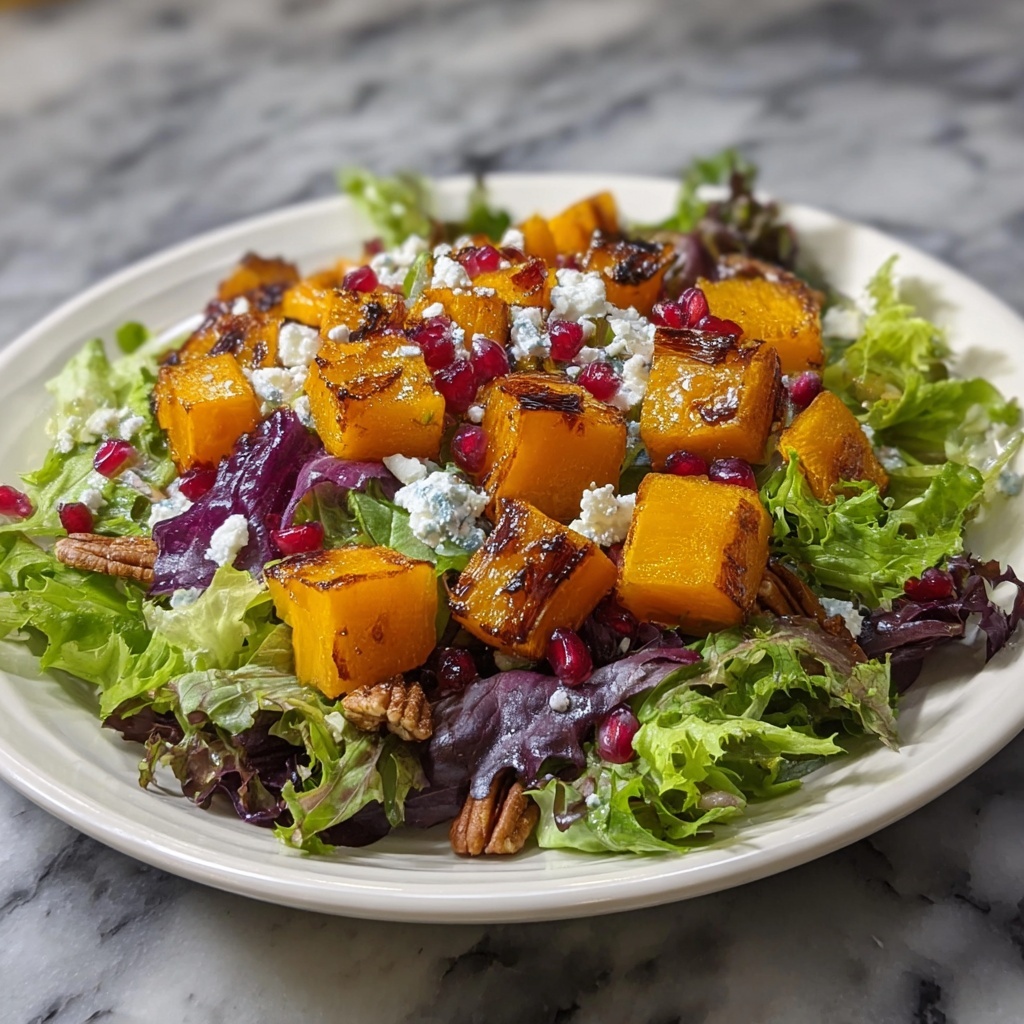 Autumn Harvest Salad with Roasted Butternut Squash, Pomegranate, and Feta Recipe - Recipe Image