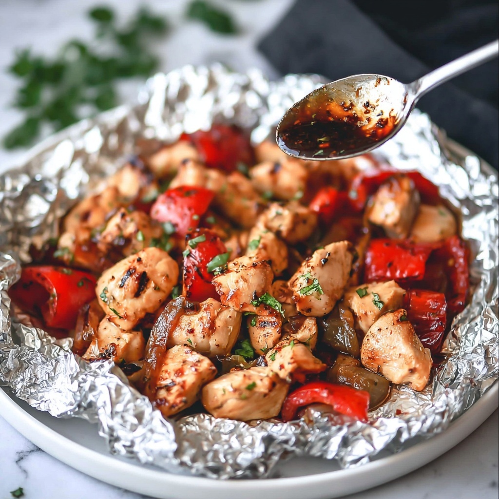 BBQ Chicken Pineapple Foil Packets Recipe - Recipe Image
