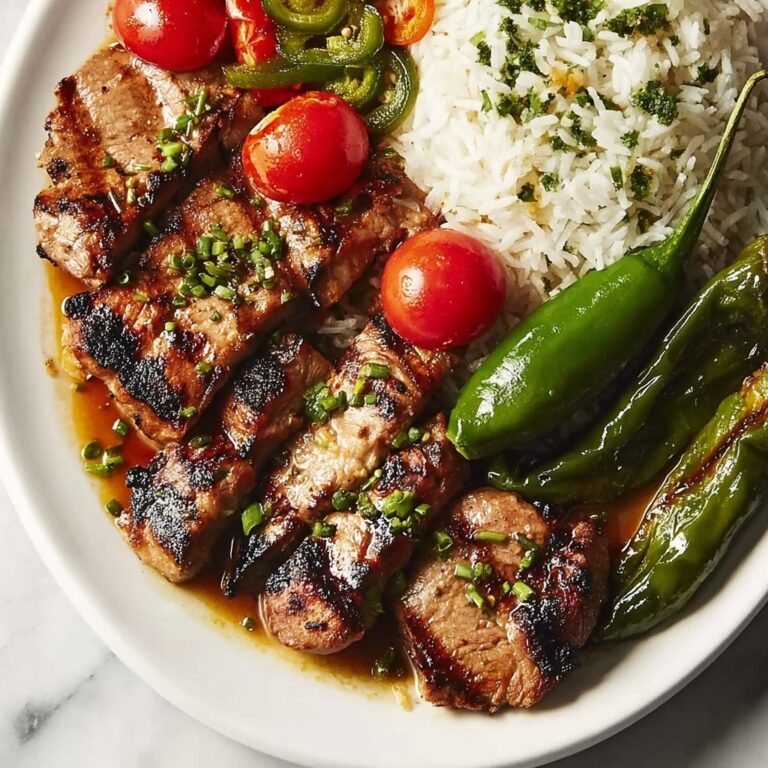 Grilled Pork and Poblano Peppers with Spicy Cheese-Stuffed Peppers Recipe