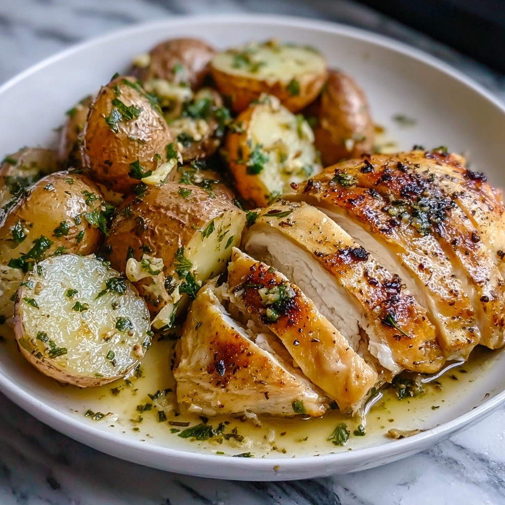 Garlic Parmesan Chicken and Potatoes Recipe - Recipe Image