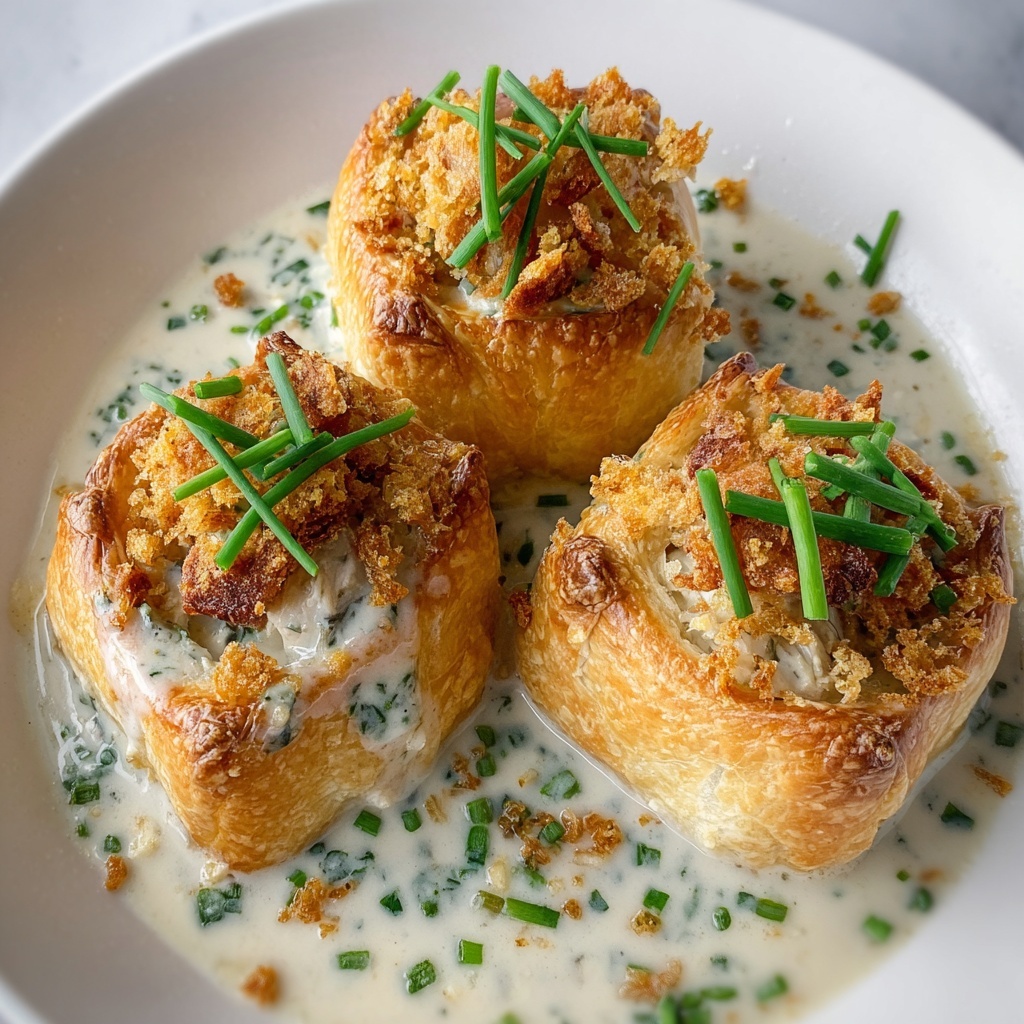 Chicken Pillows with Creamy Parmesan Sauce Recipe - Recipe Image