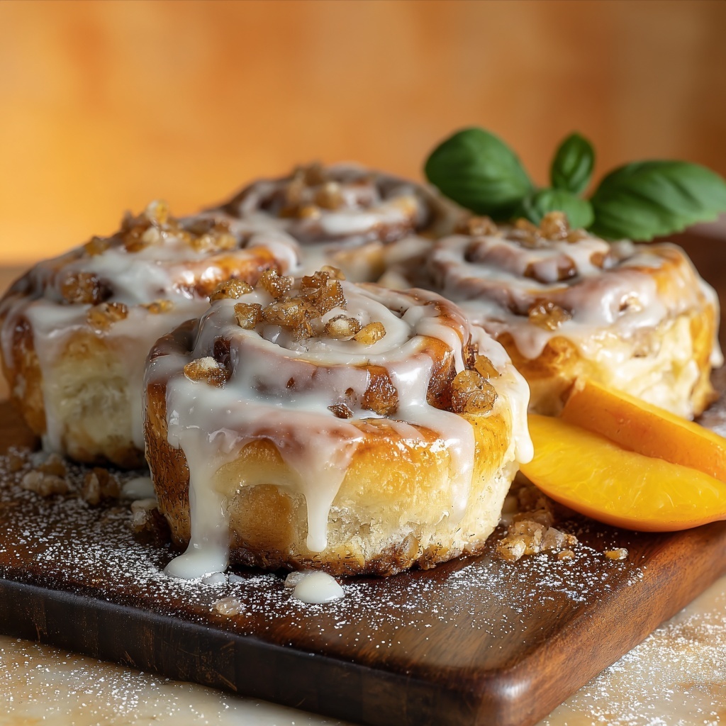 Peachy Cinnamon Rolls Recipe - Recipe Image