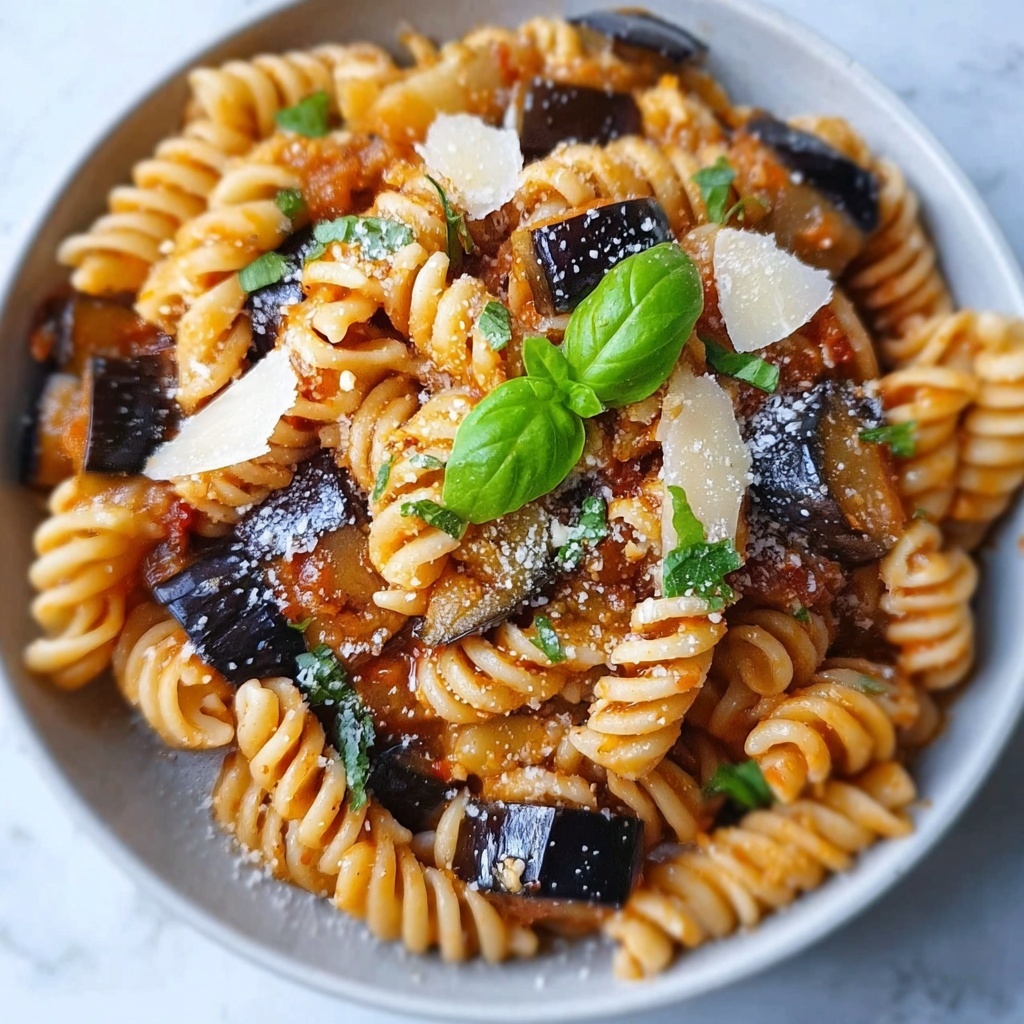 Eggplant Pasta Delight: A Mediterranean Magic Recipe - Recipe Image