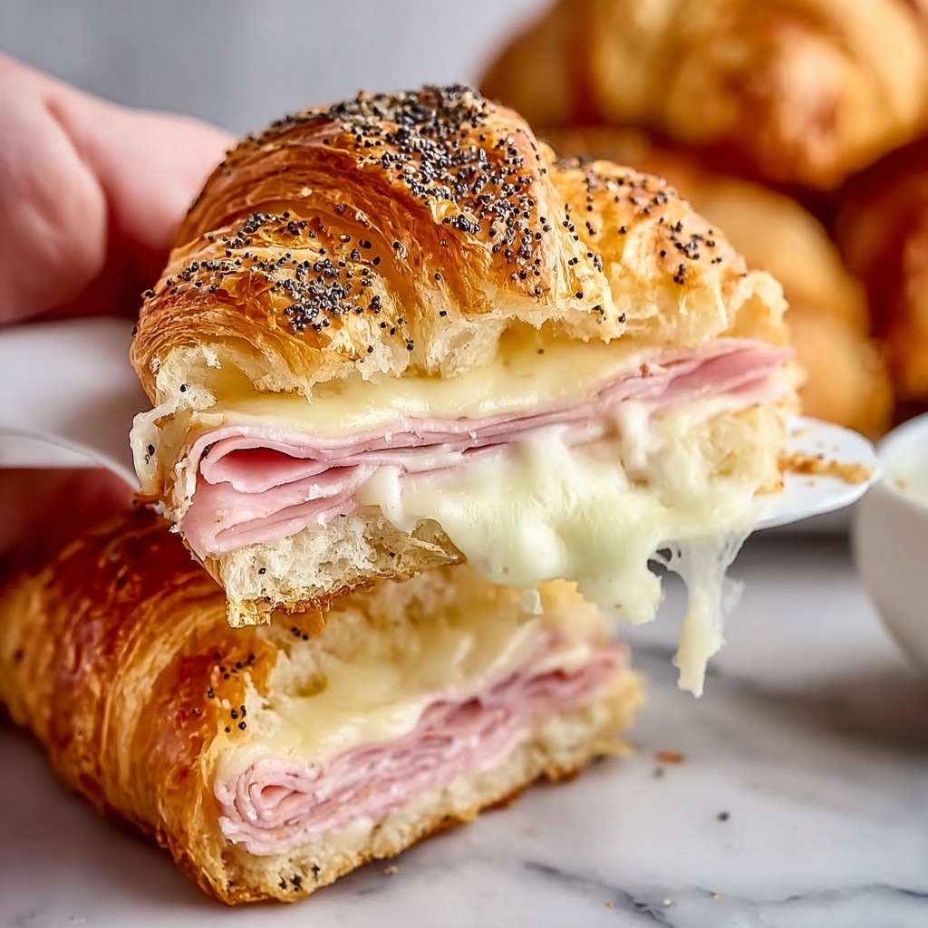 Savory Ham and Cheese Croissant Delights Recipe - Recipe Image
