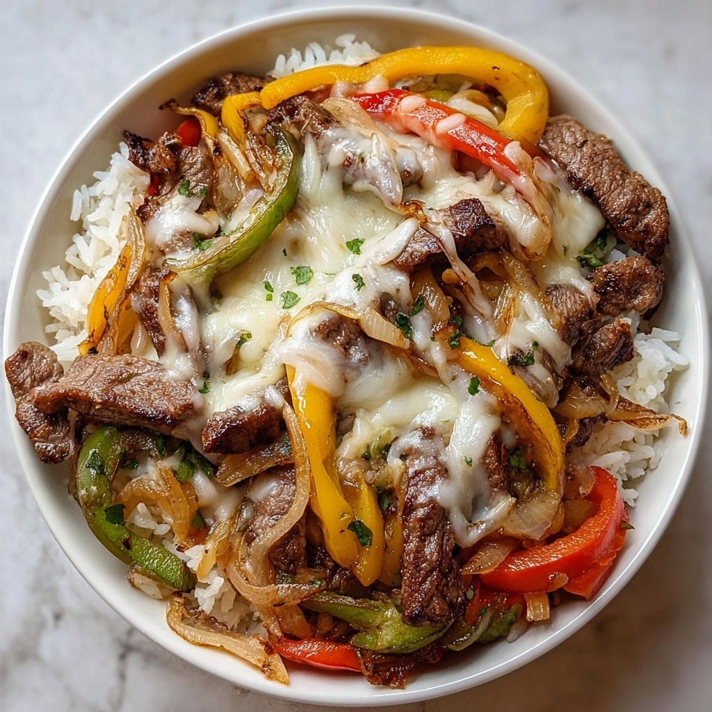 Comforting Philly Cheesesteak Bowls: 7 Simple Steps Recipe - Recipe Image