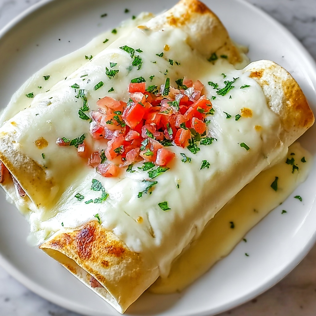 Chicken Enchiladas with Sour Cream White Sauce Recipe - Recipe Image