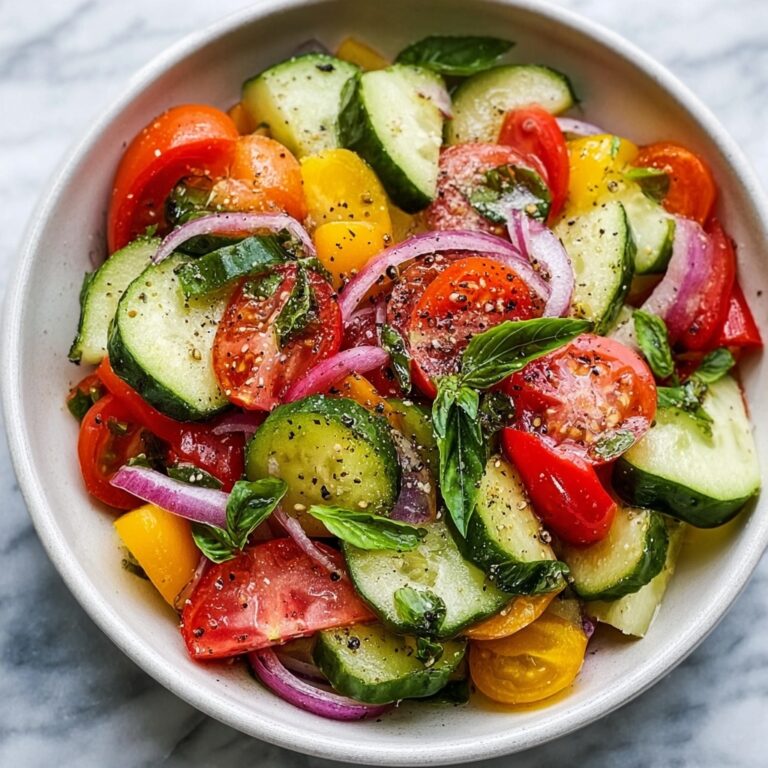 Zesty Tomato Cucumber Salad for Refreshing Summer Vibes Recipe