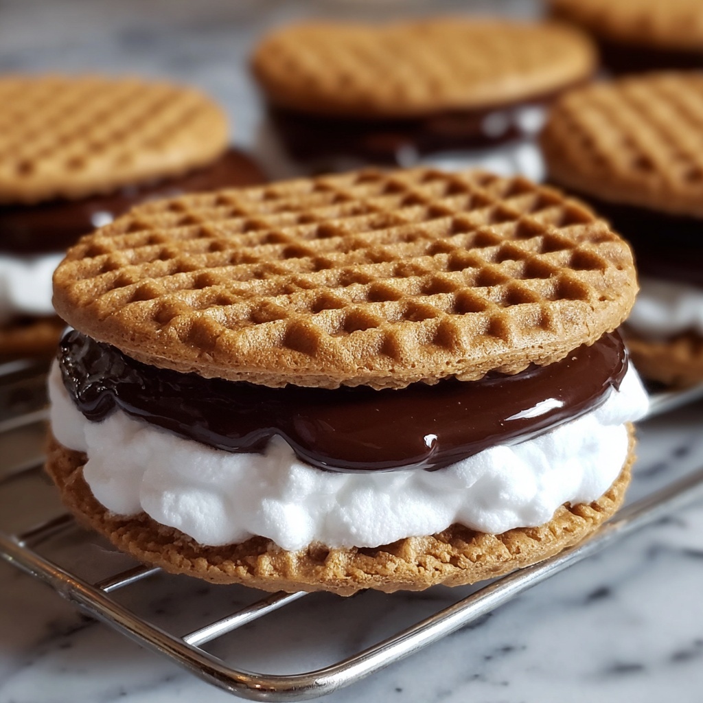 Peanut Butter S'mores Sandwich Cookies Recipe - Recipe Image