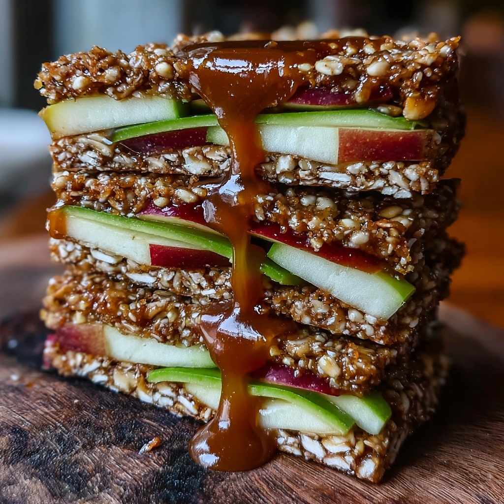 Peanut Butter Apple Granola Sandwiches Recipe - Recipe Image