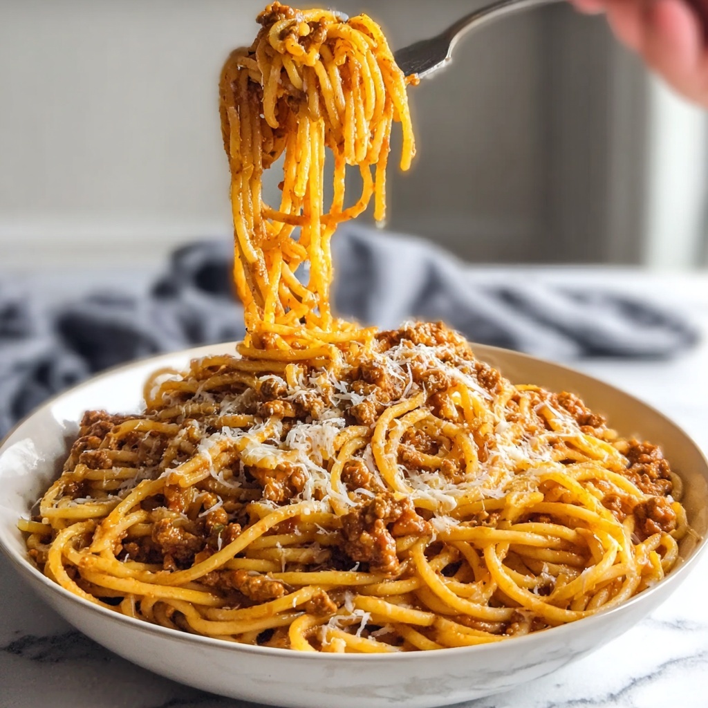 One Pot Creamy Beef and Garlic Butter Pasta Recipe - Recipe Image