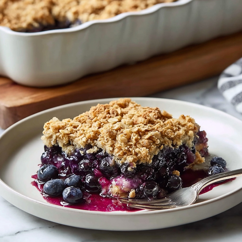 Overnight Blueberry Baked Oatmeal Crisp Recipe - Recipe Image