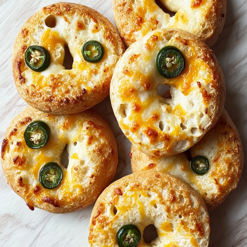Spice Up Mornings with Jalapeno Cheddar Greek Yogurt Bagels Recipe - Recipe Image