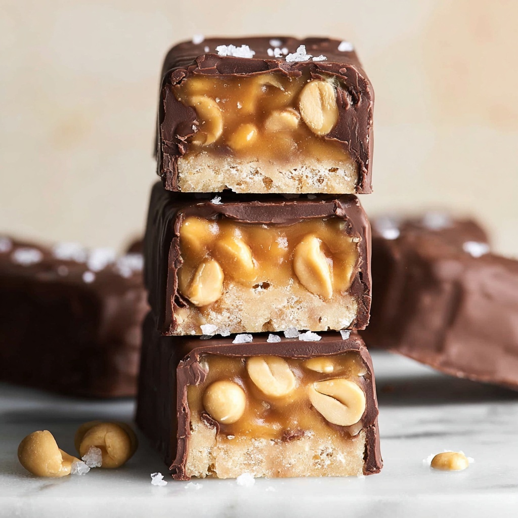 Vegan No-Bake Snickers Bars Recipe - Recipe Image