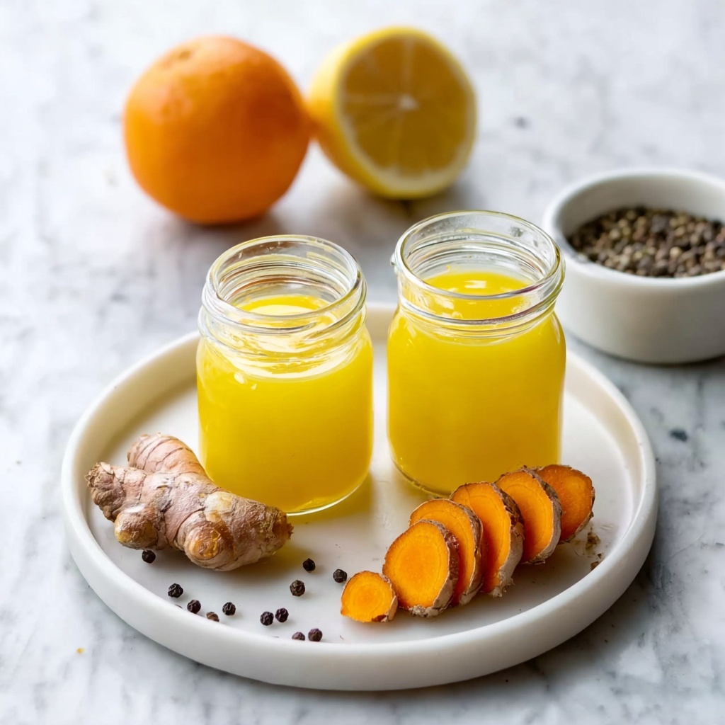 Lemon Ginger Turmeric Wellness Shots Recipe - Recipe Image