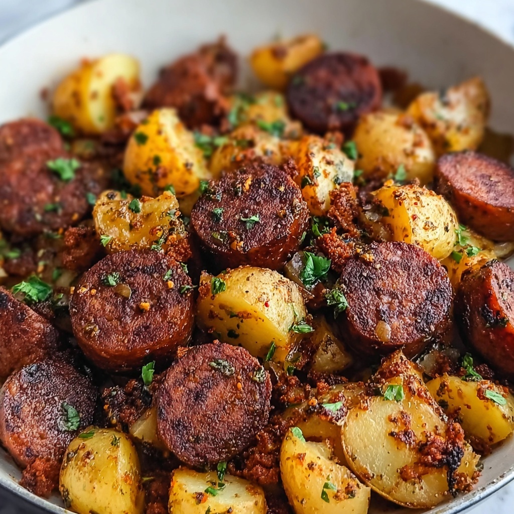 One Pan Kielbasa and Potatoes (Quick & Flavorful) Recipe - Recipe Image