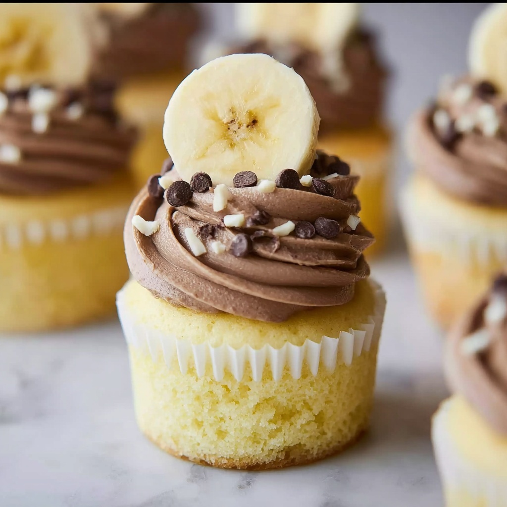 Decadent Banana Nutella Cupcakes Recipe - Recipe Image