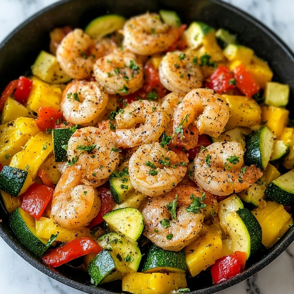 Easy Shrimp Vegetable Skillet Recipe - Recipe Image