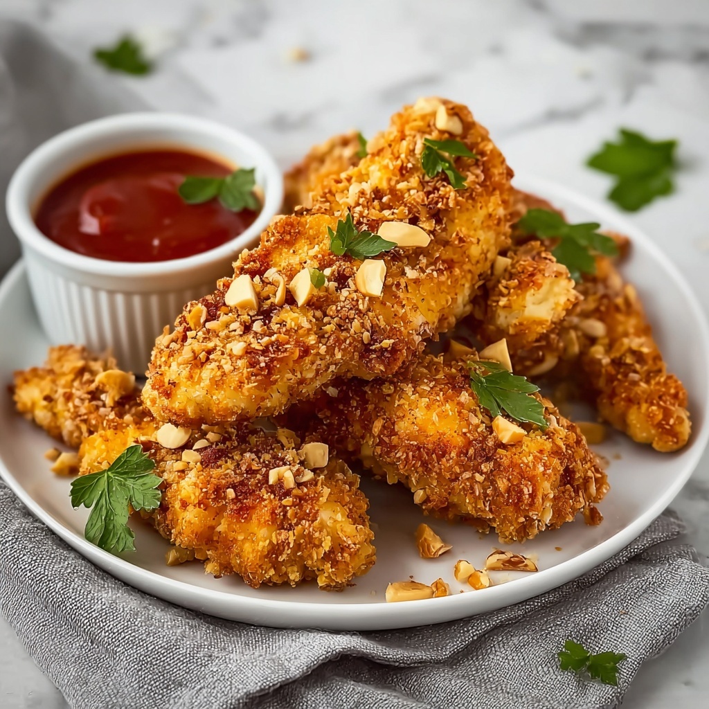 Crispy Pecan Crusted Chicken Tenders Recipe - Recipe Image