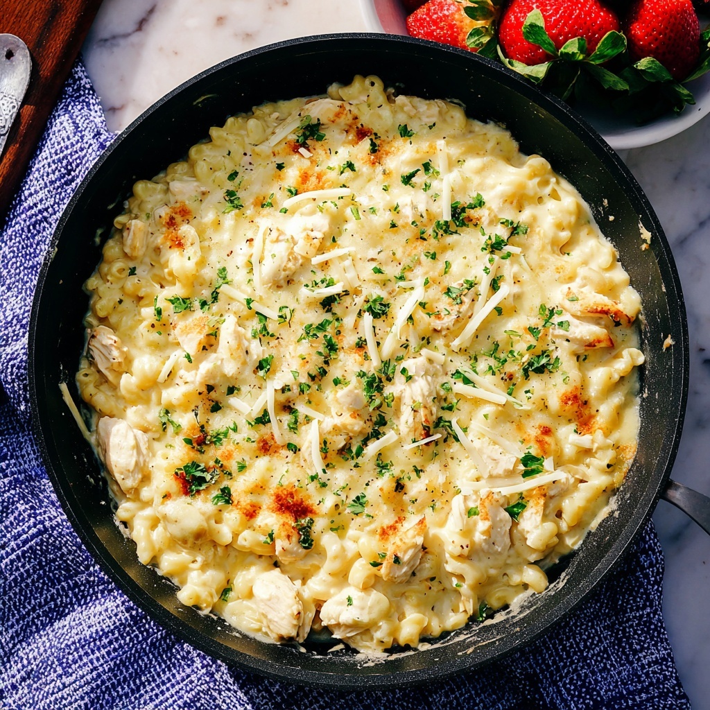 Chicken Alfredo Pasta Bake Recipe - Recipe Image