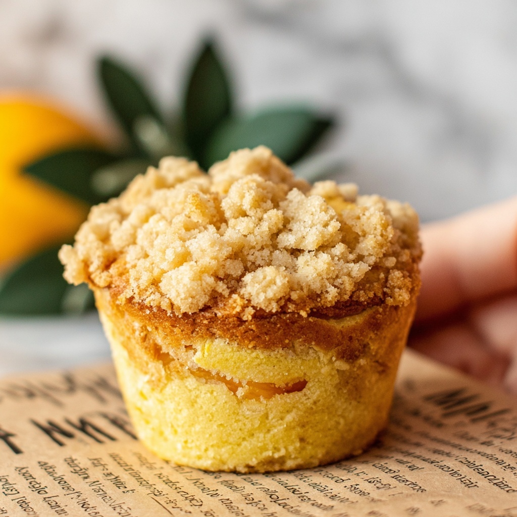 Easy Vegan Peach Cobbler Muffins Recipe - Recipe Image
