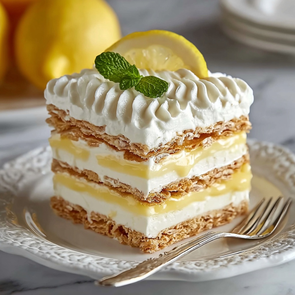 No-Bake Lemon Eclair Cake Recipe - Recipe Image