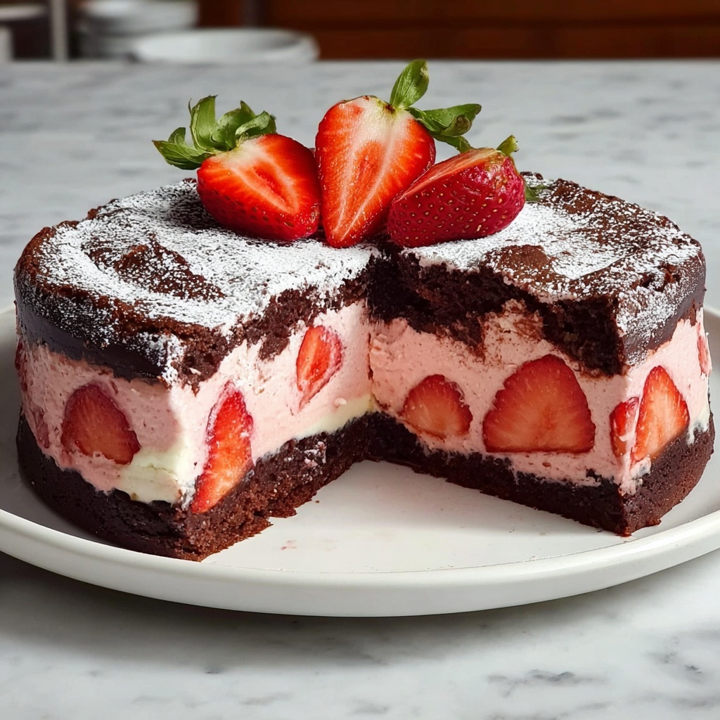 Easy Strawberry Earthquake Cake Recipe - Recipe Image