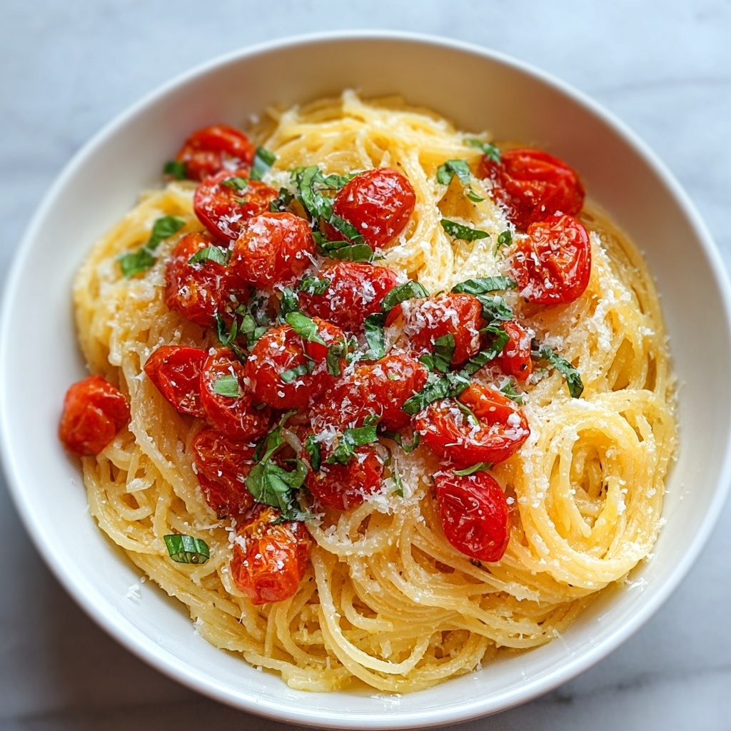 Creamy Fresh Tomato Garlic Pasta Recipe - Recipe Image