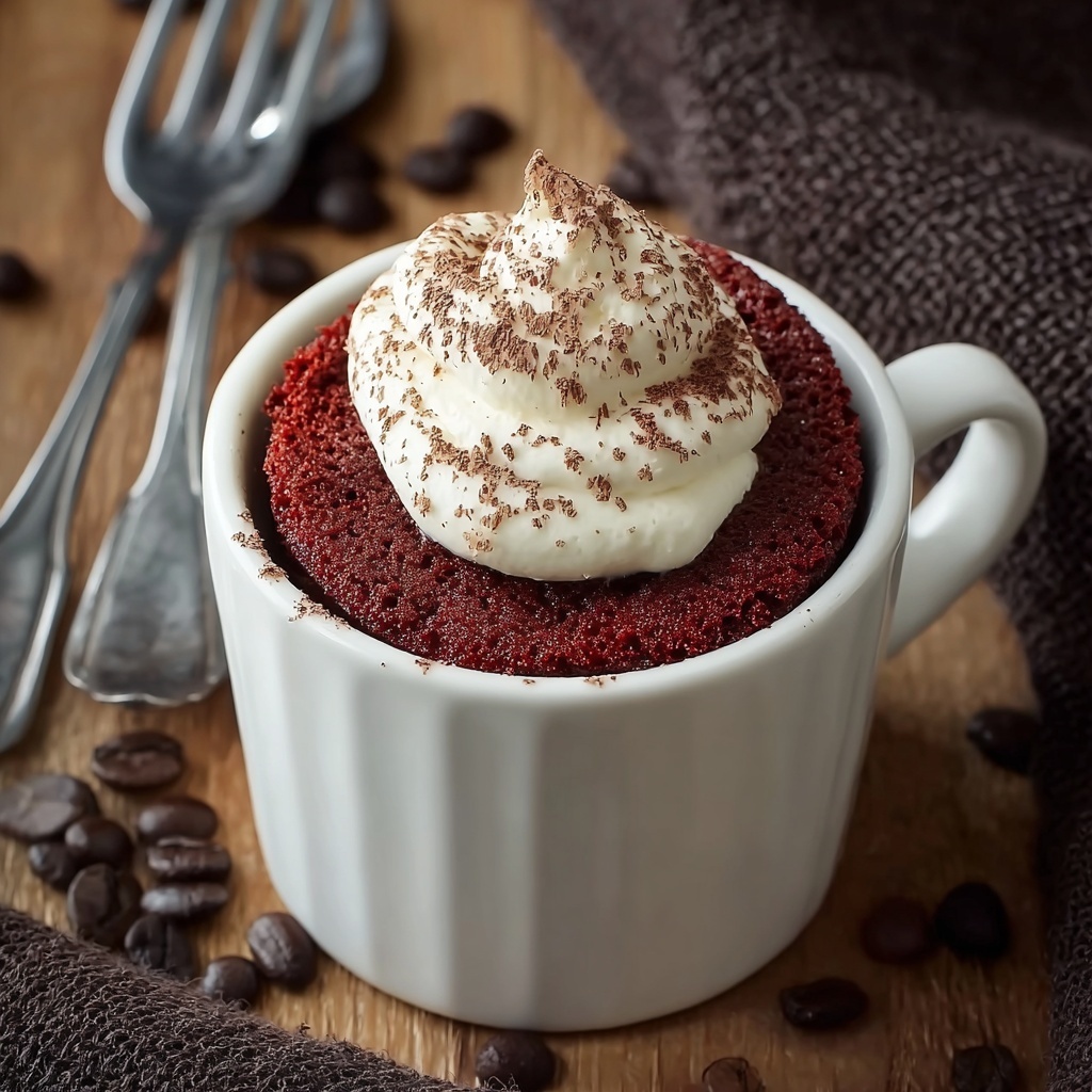 Keto Red Velvet Mug Cake Recipe - Recipe Image