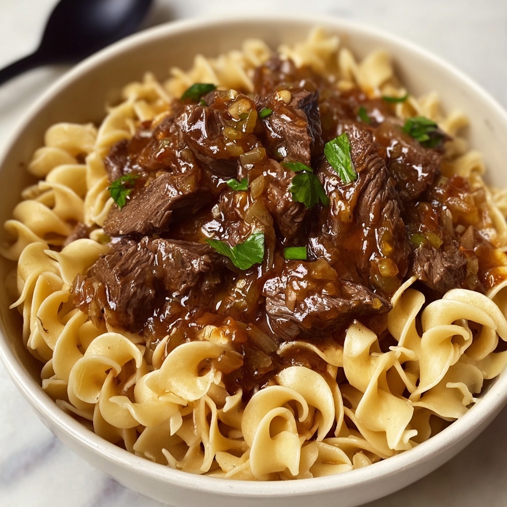 Slow Cooker Beef and Noodles Recipe - Recipe Image